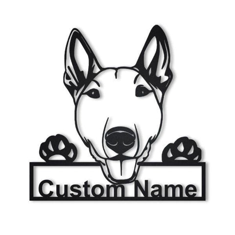 Bull Terrier Personalized Metal Wall Decor, Cut Metal Sign, Metal Wall Art, Metal House Sign, Metal Laser Cut Metal Signs Custom Gift Ideas