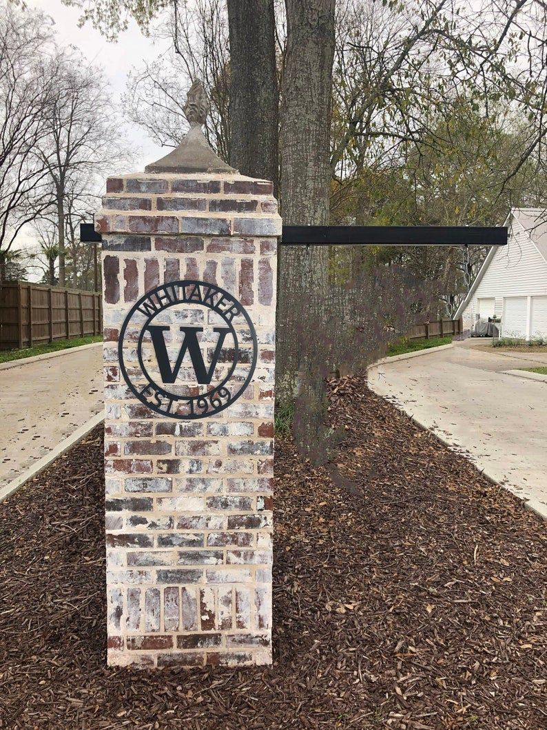 Block Letter Name Metal Sign Personalized Housewarming Gift Door Hanger Wedding Gift Metal Monogram Sign Custom Metal Sign Decorations