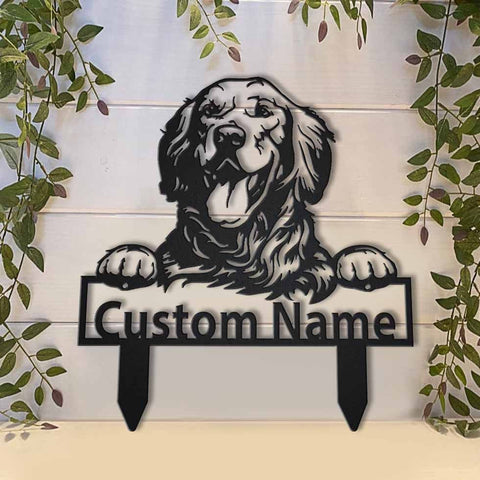 Personalized Golden Retriever Metal Yard Art, Golden Retriever Metal Yard Art, Golden Retriever Gifts Funny, Dog Gift, Animal Custom, Laser Cut Metal Signs Custom Gift Ideas