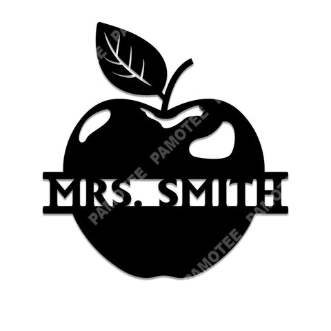 Custom Teacher Name Door Metal Art, Door Hanging, Classroom Decor, Metal Laser Cut Metal Signs Custom Gift Ideas