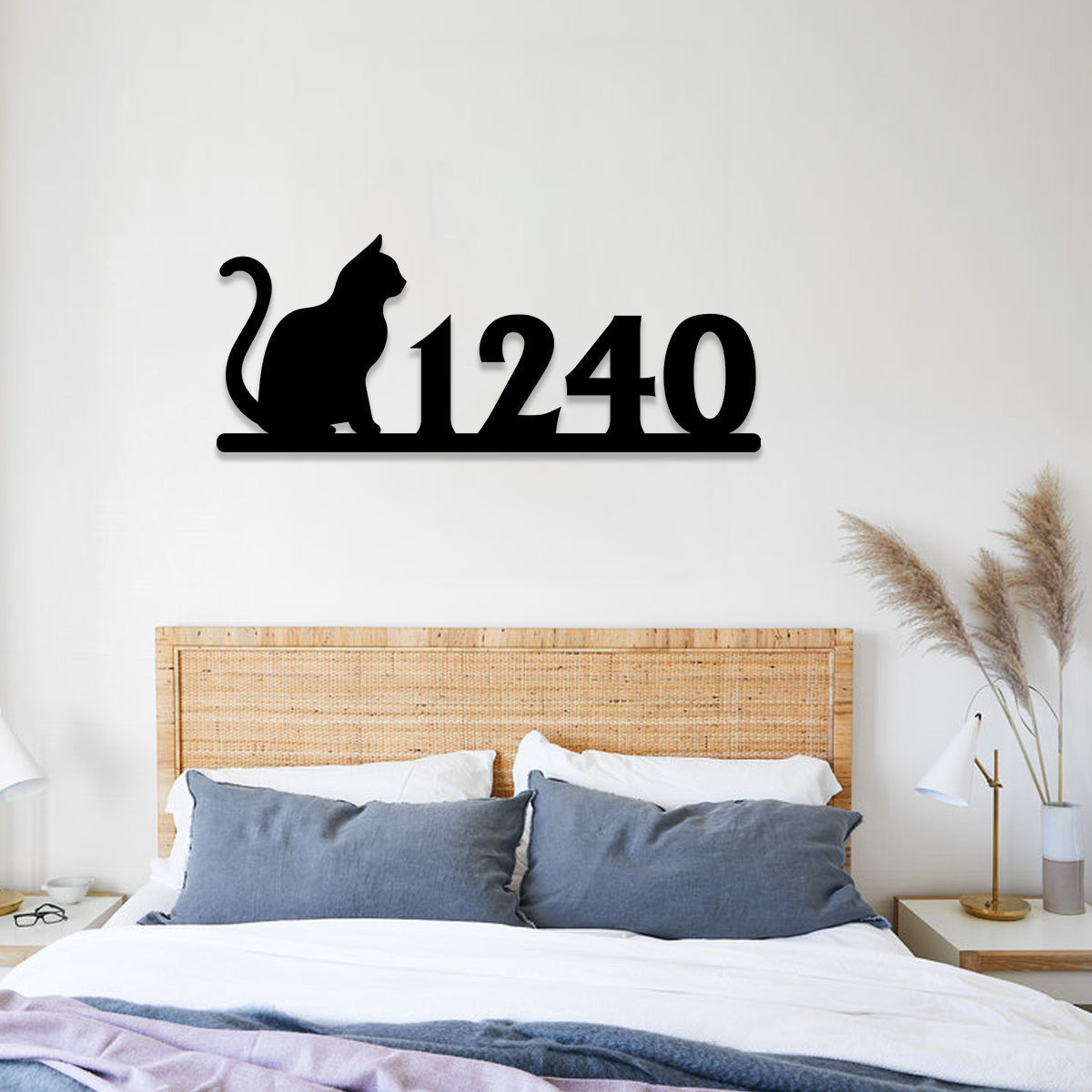 Personalized Address Cat Metal Sign, Custom Pet Housewarming Metal Art, Metal Laser Cut Metal Signs Custom Gift Ideas