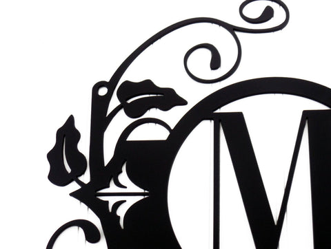 Hanging Monogram Metal Sign Black Monogram Monogram Monogram Wall Hanging Metal Letter Decorations