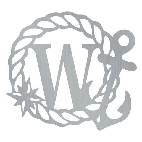 Anchor Monogram Initial Customized Metal Signs Custom Metal Sign Custom Signs Metal Sign Decorations