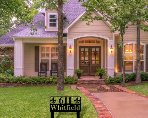 Lawn Address Monogram Metal Sign Custom Address Sign Address Sign For Home Housewarming Gift Custom Address Lawn Sign For Home Realtor Decorations