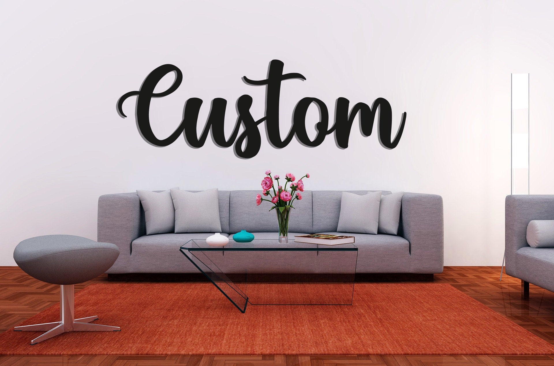 Custom Metal Haven Script Words, Custom Wall Decorations,custom Metal Words, Your Custom Text, Custom Name Script Metal Sign,welcome Sign, Laser Cut Metal Signs Custom Gift Ideas