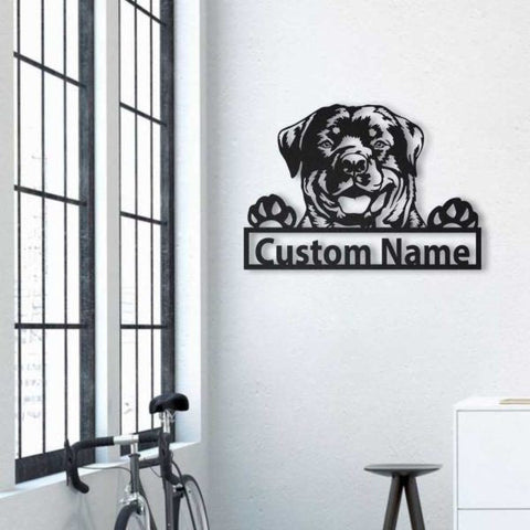Rottweiler Personalized Metal Wall Decor, Cut Metal Sign, Metal Wall Art, Metal House Sign, Metal Laser Cut Metal Signs Custom Gift Ideas