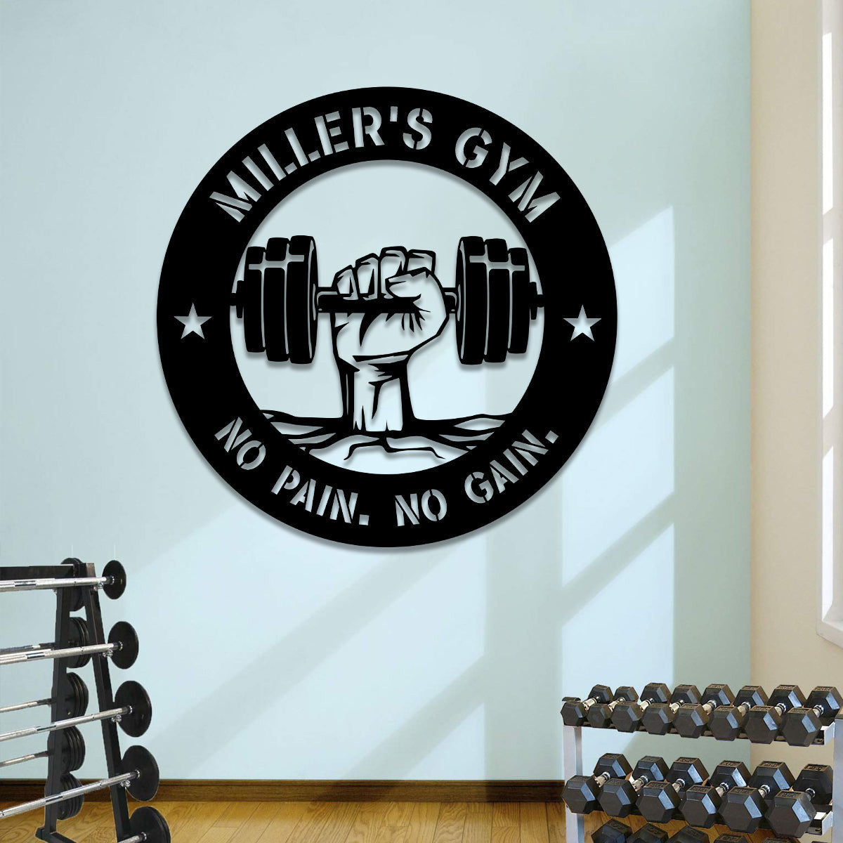 Metal Gym Sign, Custom Fitness Center, Cross Fit Club, Wedding, Anniversary Art Gift For Him/her, Metal Laser Cut Metal Signs Custom Gift Ideas