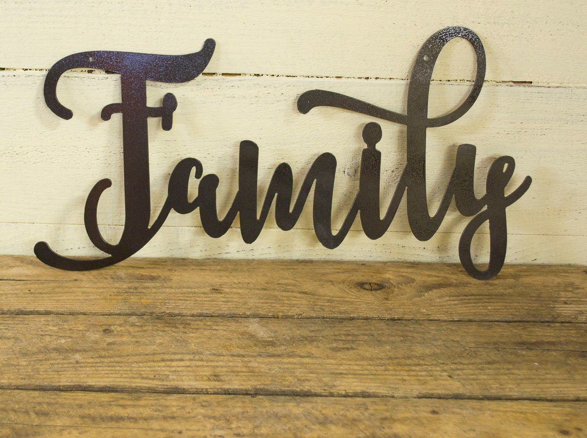 Family Words Farmhouse Decor Rustic Raw Living Room Decoration Wall Quote Housewarming Gift Decorations