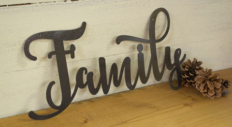 Family Words Farmhouse Decor Rustic Raw Living Room Decoration Wall Quote Housewarming Gift Decorations