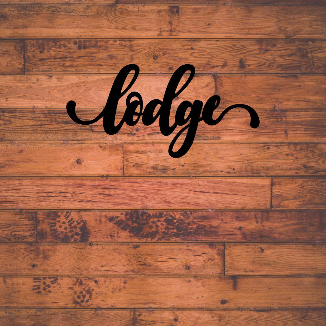Lodge Sign Cut Metal Sign Wall Decor Metal Sign Metal Art Decorations