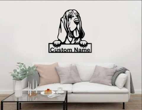 Bloodhound Metal Sign Bloodhound Sign Dog Lover Sign Bloodhound Metal Yard Art Sign For Pet Bloodhound Dog Metal Sign Art Decorations