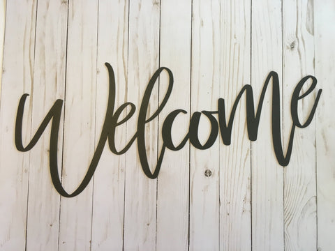 Welcome Metal Sign Metal Words Decorations