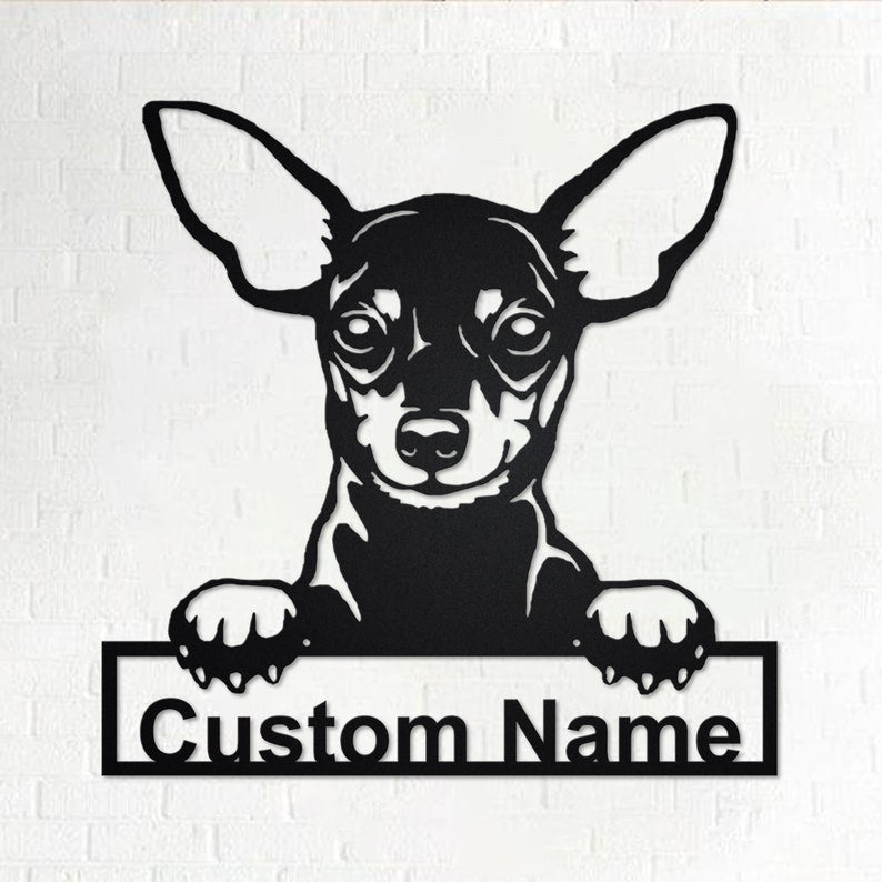 Custom Miniature Pinscher Dog Personalized Miniature Pinscher Name Sign Decoration For Room Miniature Pinscher Decorations