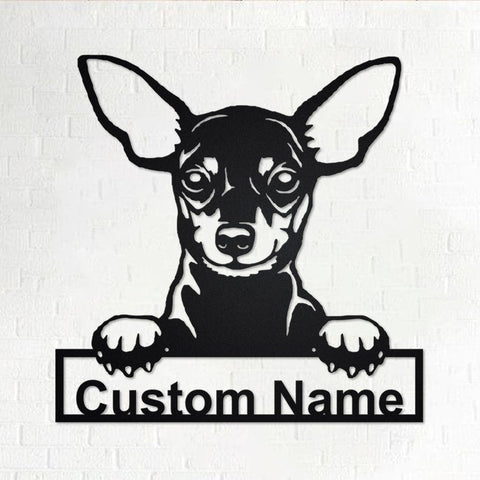 Custom Miniature Pinscher Dog Personalized Miniature Pinscher Name Sign Decoration For Room Miniature Pinscher Decorations