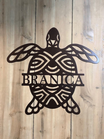 Sea Turtle Monogram Wreath Front Door Wreath Front Door Wreath. Metal Letters Metal Surname Sign Custom Family Name Sign Outdooror Decorations