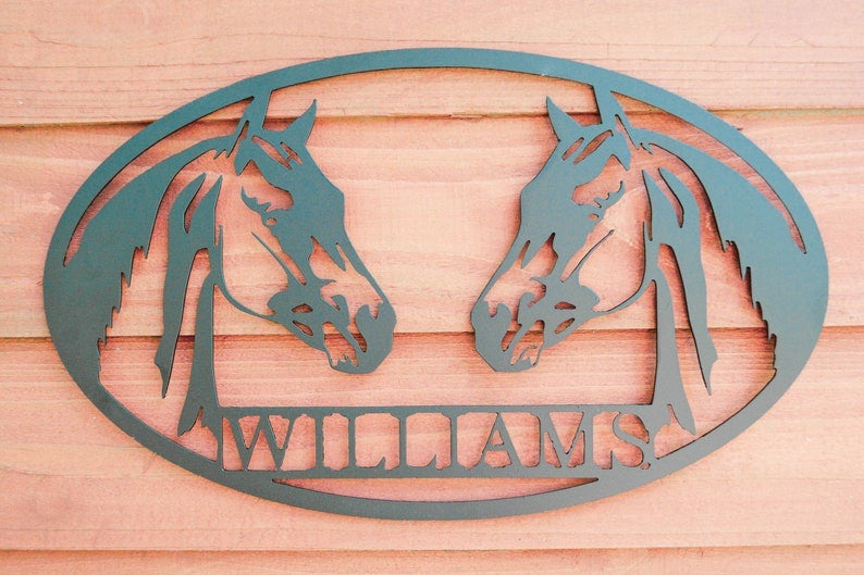 Custom Metal Horse Sign Door Hanger Barn Sign Decorations