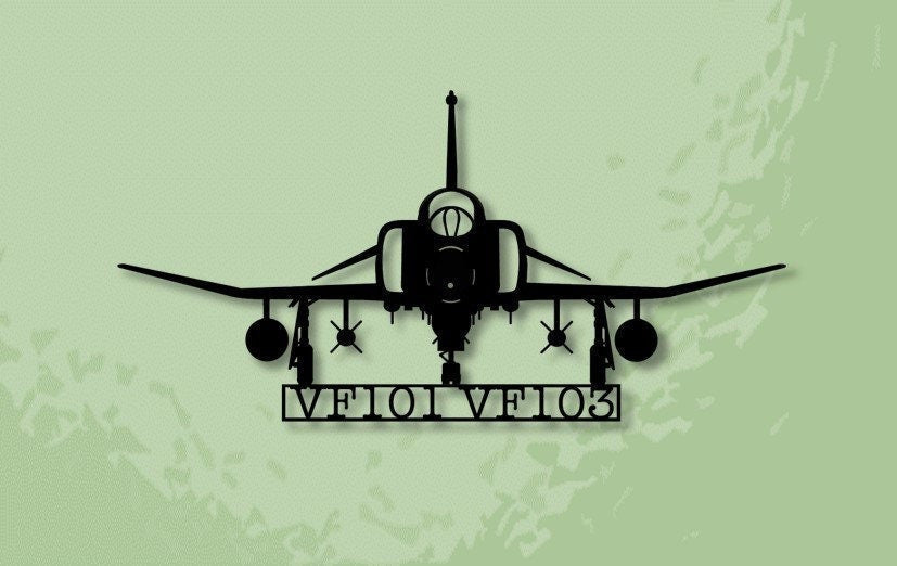 F4 Phantom Vf101 Vf103 Naval Fighter Aircraft Metal Sign Cut Metal Sign Wall Decor Decorations