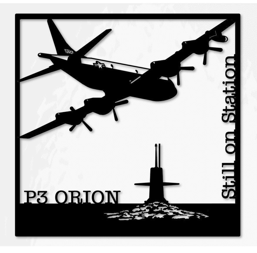 P3 Orion Still On Station Silhouette Metal Sign Cut Metal Sign Wall Decor Decorations