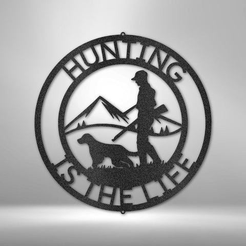 The Hunter Personalized Metal Sign Custom Family Name Metal Sign Outdoor Name Sign Door Hanger Hunting Cabin Sign Housewarming Gift Decorations