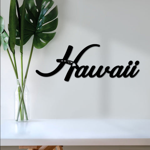 Hawaii Sign With Islands Hawaii Hawaiian Themed Room Decor Hawaiian Vacation Gift From Hawaii Metal Sign Decorations