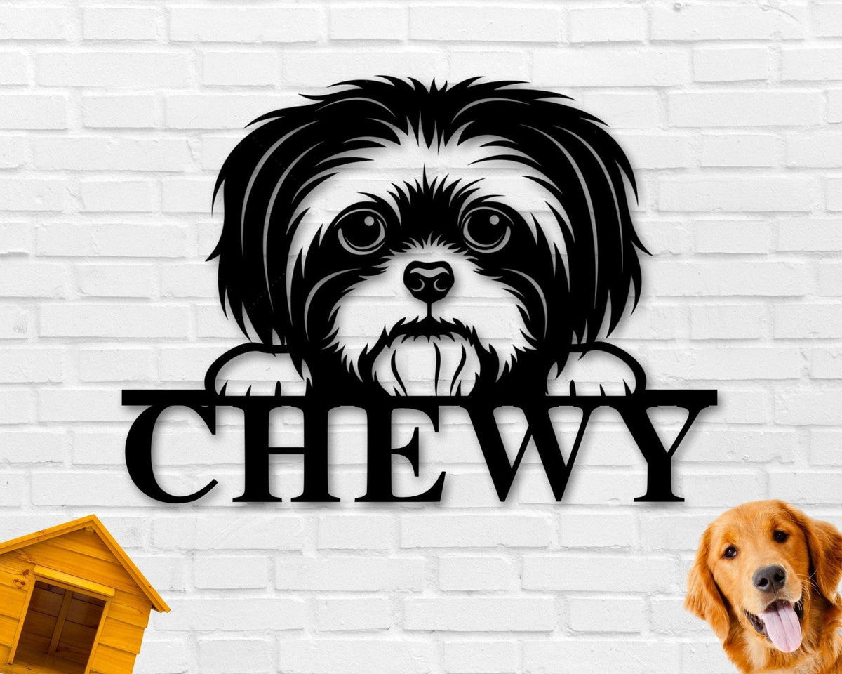 Shih Tzu Dog Sign Shih Tzu Metal Sign Shih Tzu Name Sign Pet Name Sign Dog Lover Sign Gift For Pet Owner Dog Sign Pet Owner Sign Dog Decorations