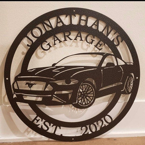 Personalized Mustang Sign Custom Metal Sign Custom Metal Sign Car Wall Decor Man Cave Decor Garage Sign Decorations