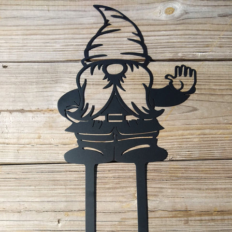 Gnome Metal Garden Sign Short Cut Metal Sign Wall Metal Art Decorations