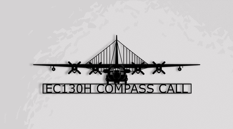 Ec130h Hercules Compass Call Electronic Warfare Metal Sign Cut Metal S ...