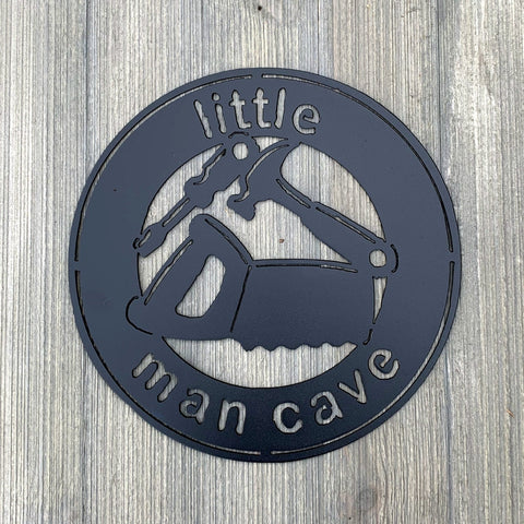 Little Man Cave Metal Sign Cutout Cut Metal Sign Wall Metal Art Decorations