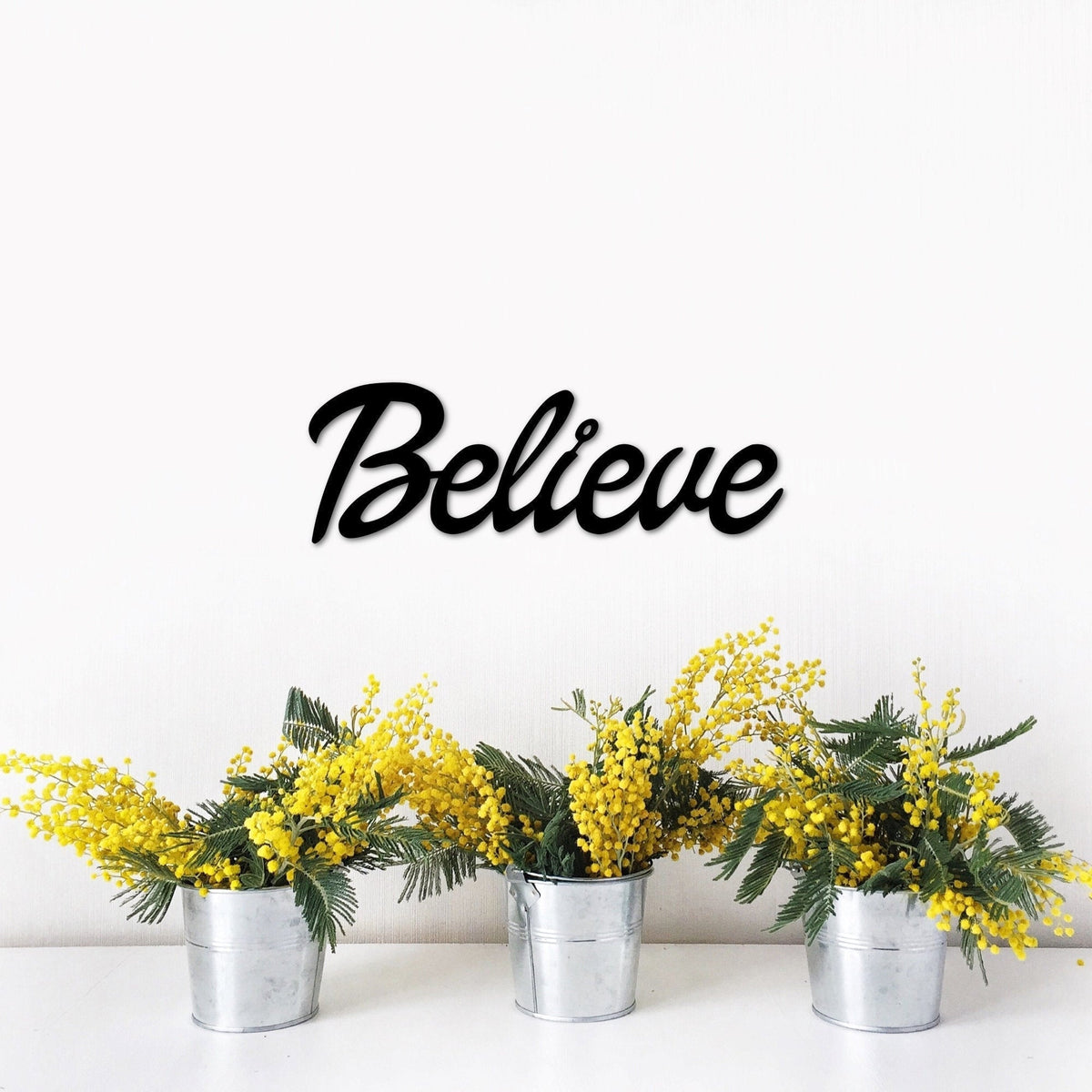 Believe Metal Sign Word Art Believe Gift Inspirational Words Believe Wall Decor Believe Sign Script Font Metal Letters Cutout Decorations