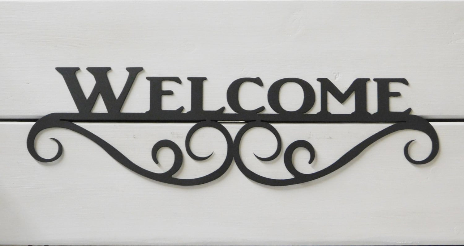 Welcome Sign Metal Welcome Sign Outdoor Welcome Sign Metal Wall Decor ...