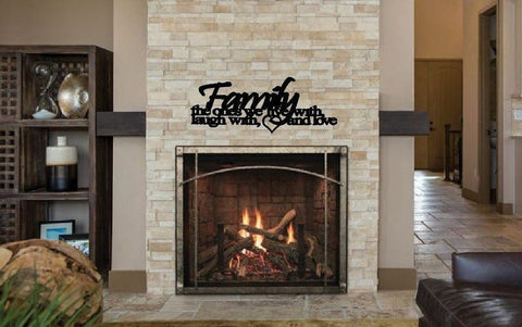 Family The Ones We Live With Laugh With And Love Metal Monogram Metal Wall Decor Metal Quote Housewarming Gift Christmas Gift Decorations