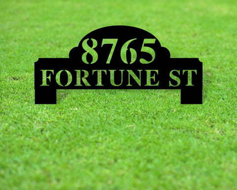 Metal House Numbers Address Sign House Number Plaque Custom Metal Monogram Address Plaque Front Porch Decor Porch Signs Metal Signs Decorations