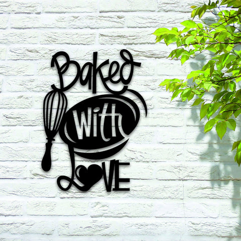 Baked With Love Kitchen Wall Decor Kitchen Metal Sign Decorations