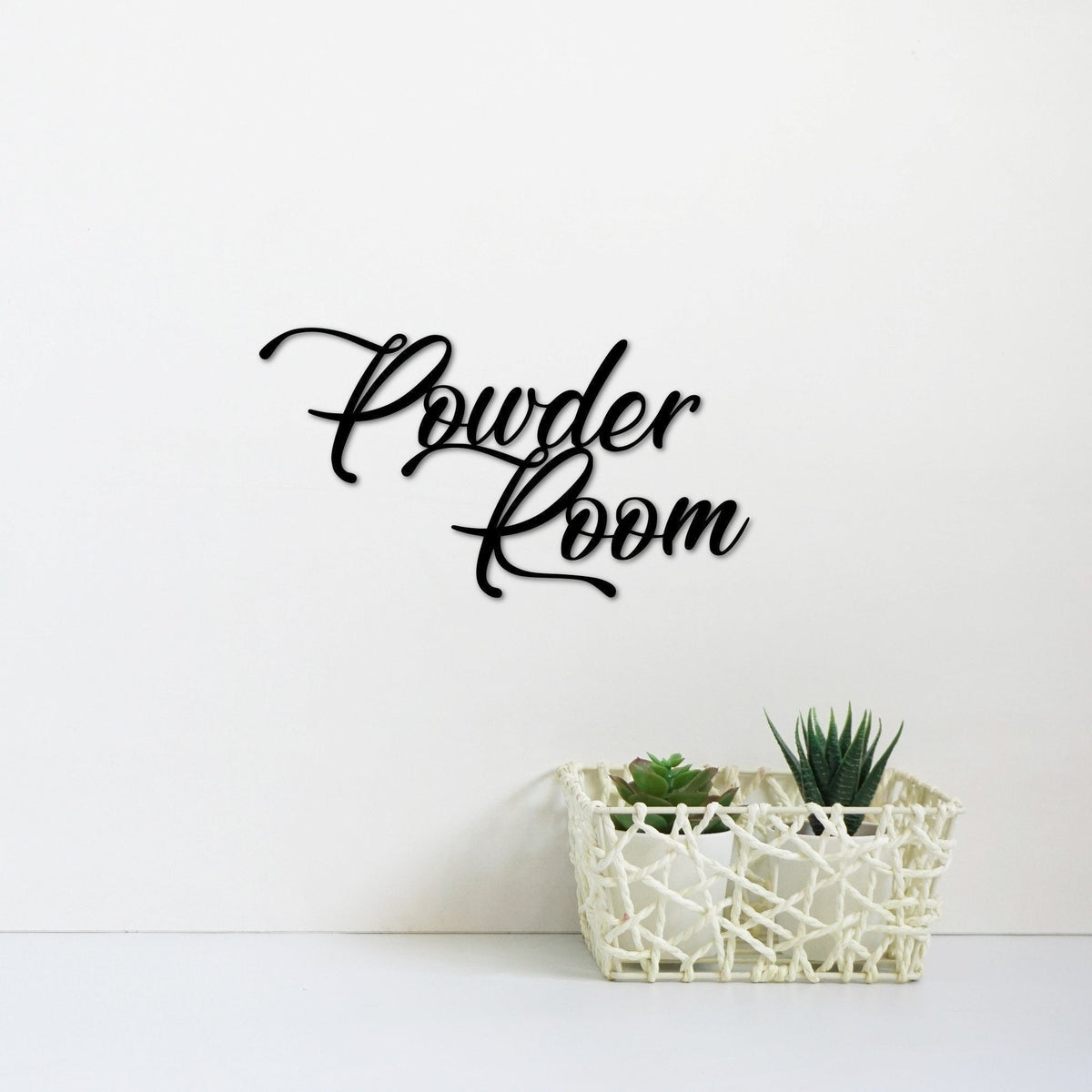 Powder Room Metal Sign Decorative Bathroom Sign Bathroom Decor For Guest Bathroom Or Master Bathroom Metal Word Art Wash Room Decor Decorations