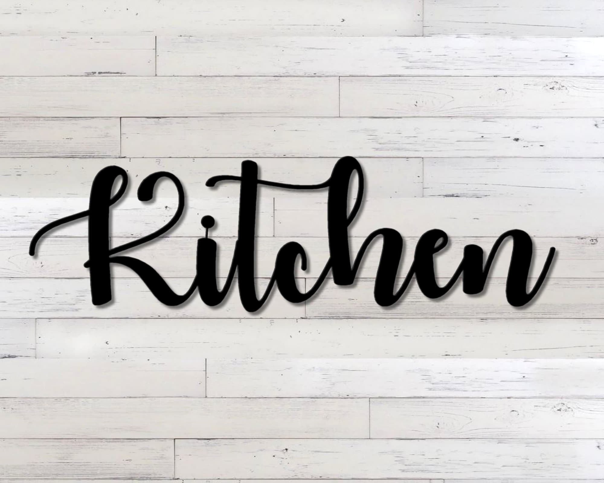 Kitchen Script Metal Word Sign Rustic Metal Kitchen Sign Farmhouse Decor Housewarming Gift word Art Decorations