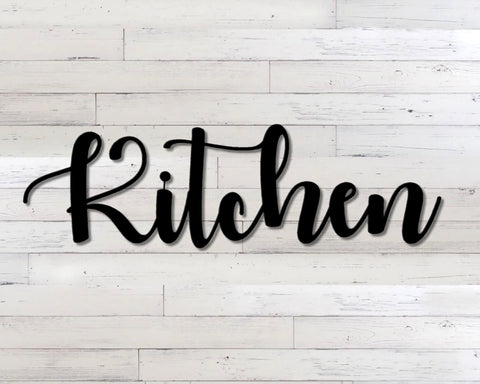Kitchen Script Metal Word Sign Rustic Metal Kitchen Sign Farmhouse Decor Housewarming Gift word Art Decorations