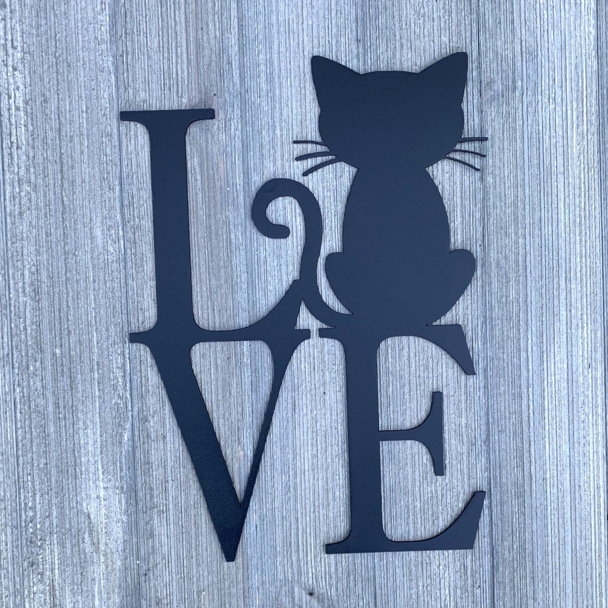 Love Cat Metal Sign Cut Metal Sign Wall Metal Art Decorations