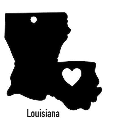 Louisiana State Ornament Cut Metal Sign Wall Decor Metal Sign Metal Art Decorations