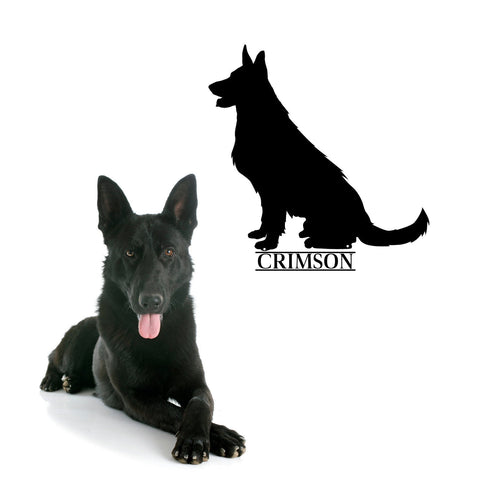 German Shepherd Dog Garden Art Metal Dog Sign Police Dog Gift Dog Lover Gifts K9 Unit Decorations