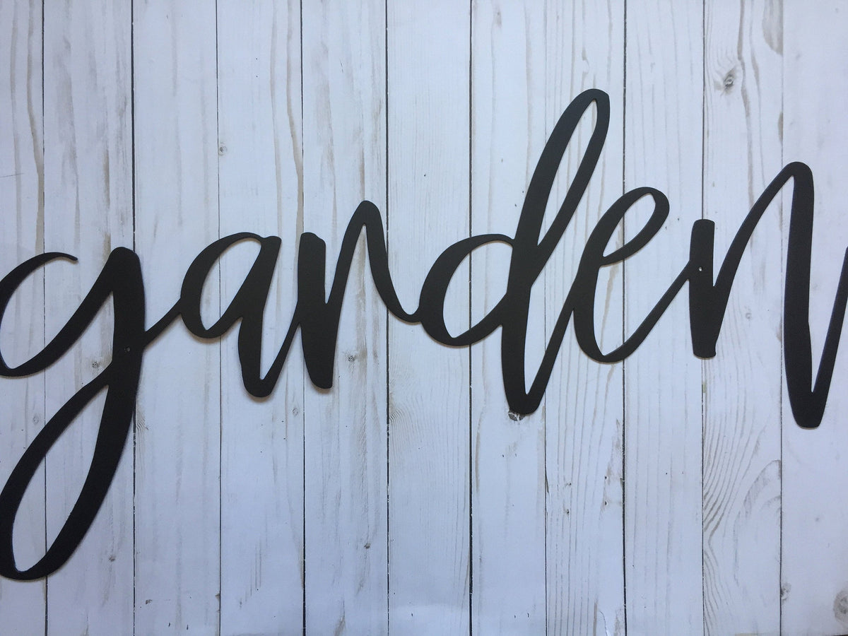 Garden Metal Sign Housewarming Gift Metal Words Farmhouse Decor Decorations