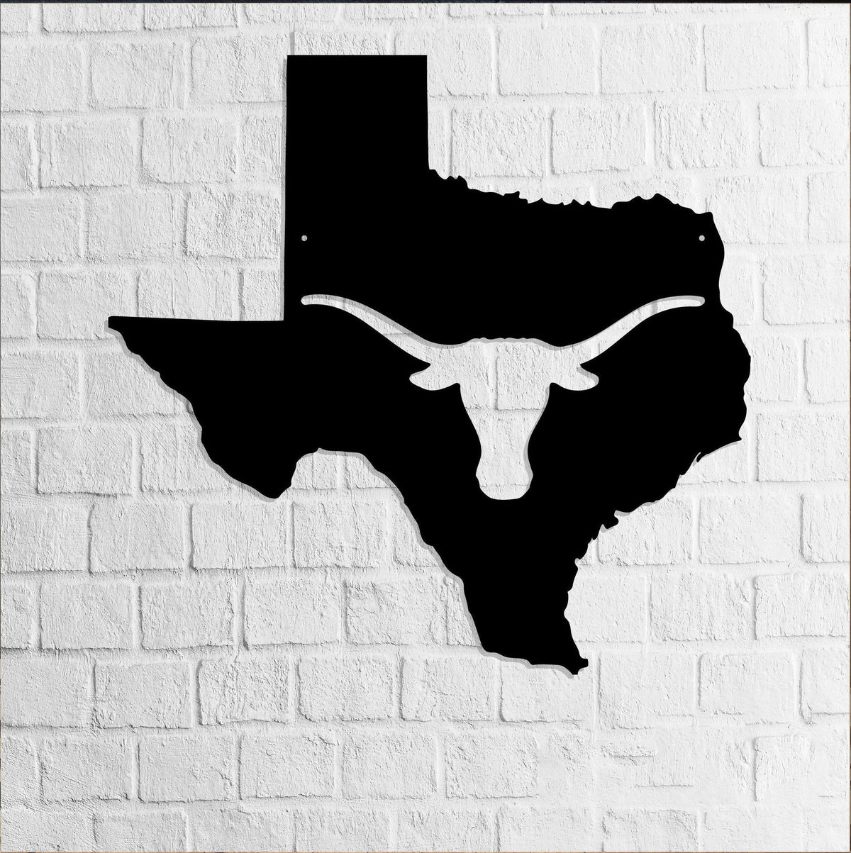 Longhorn State Sign Lone Star Man Cave Garage Plasma Cut Steel Sign Steel Art Custom Rustic Ranch Sign Gate Decorations