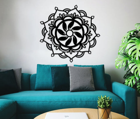Mandala Lotus Metal Wall Decor Yoga Decor Metal Mandala Art Home Office Living Room Decoration Metal Mandala D?cor Decorations