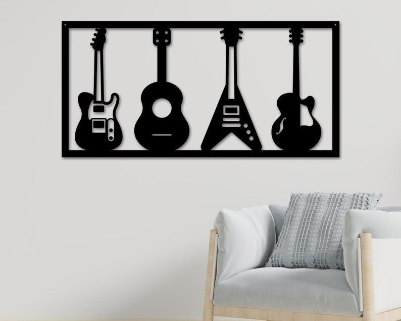 Music Sign Christmas Gift Music Decor Guitar Sign Music Room Musical Note Signrecord Decorguitarwall Signblack Fridaycyber Monday Decorations