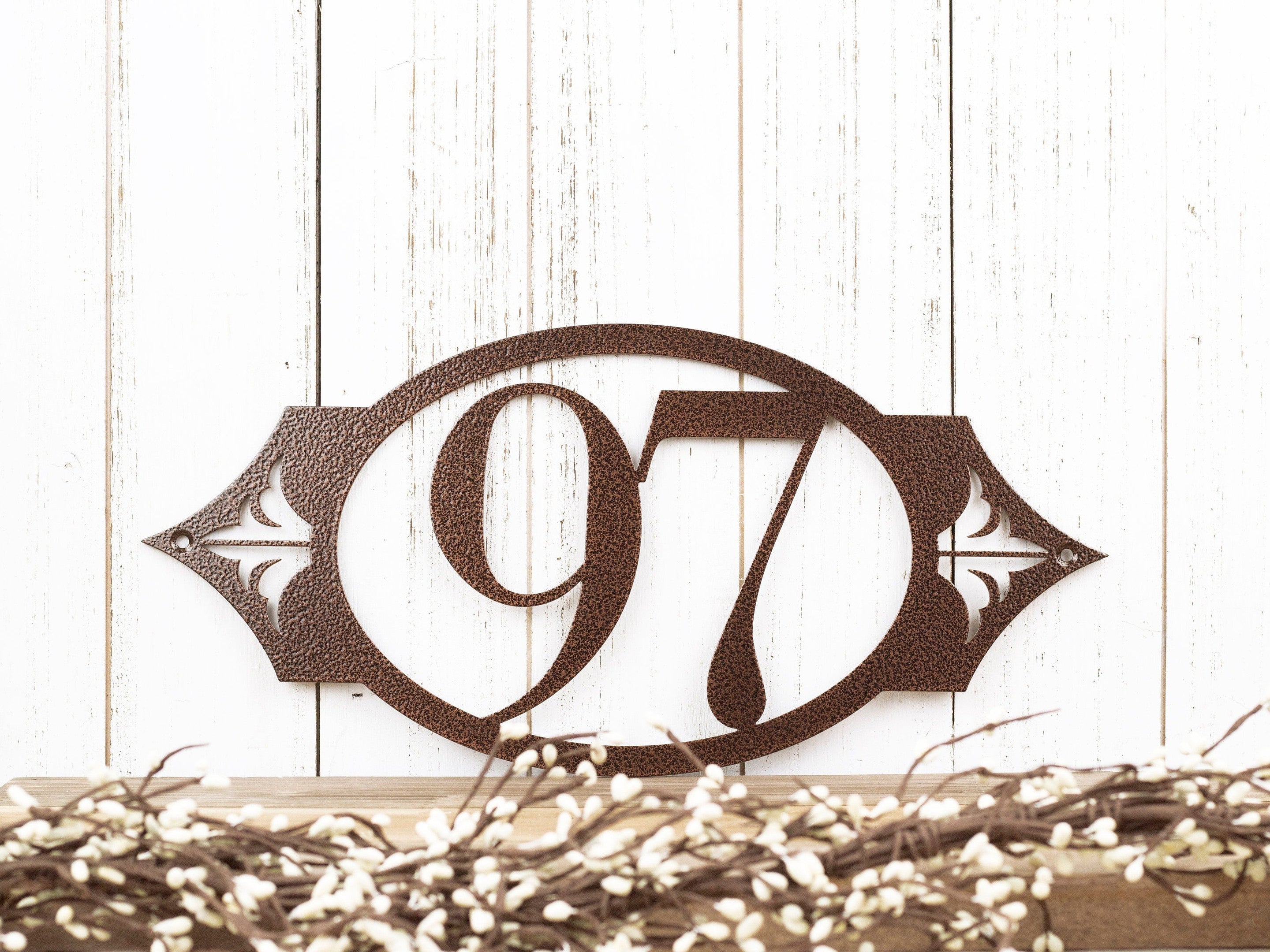 Custom House Number Metal Sign Address Sign Address Plaque House Numbers Outdoor Sign Custom Sign 2 Digit Only Decorations