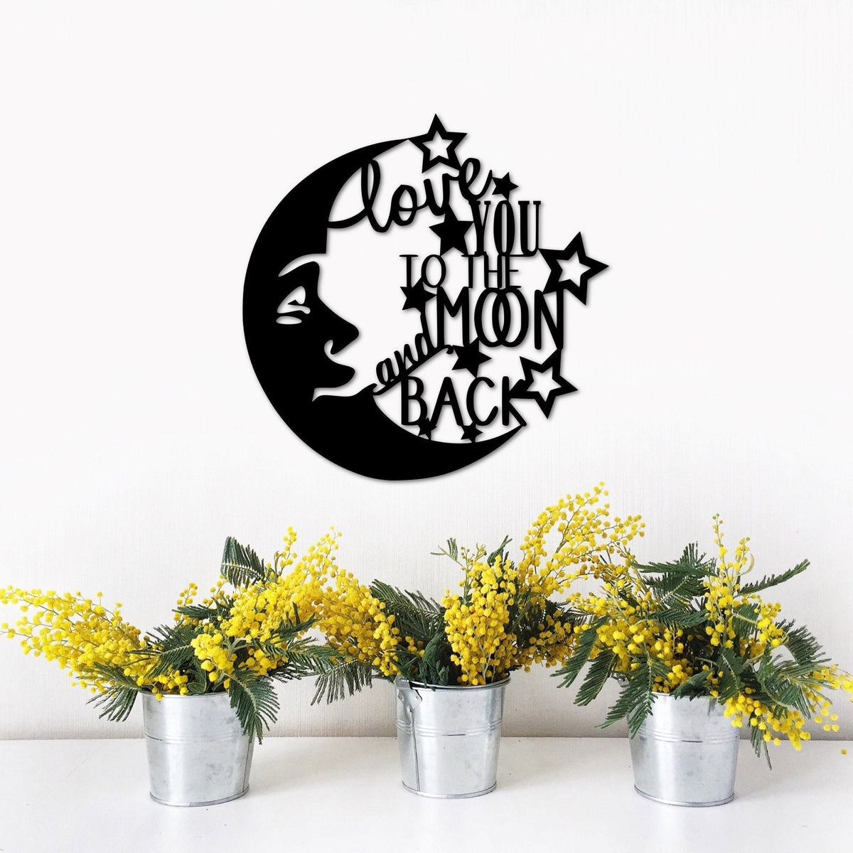 Love You To The Moon And Back Metal Sign Baby Room Nursery Decor Kids Room Moon Star Art Gift Idea For Kids Decorations