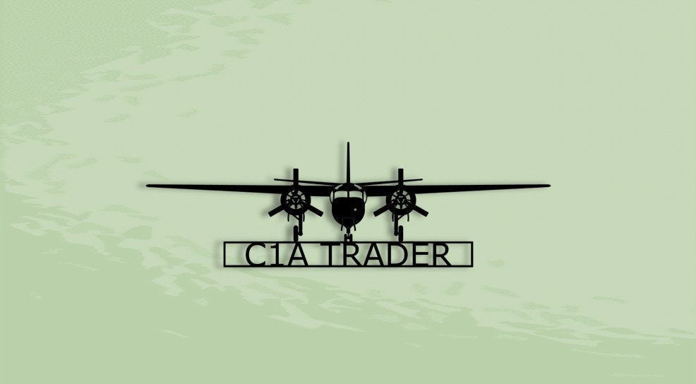 C1 Trader Cod Aircraft Metal Sign Cut Metal Sign Wall Decor Decorations
