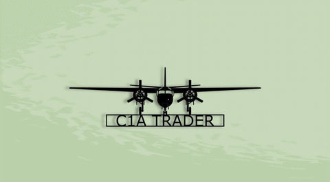 C1 Trader Cod Aircraft Metal Sign Cut Metal Sign Wall Decor Decorations