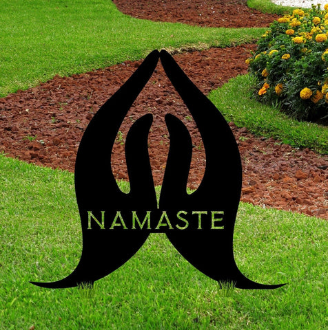 Namaste Garden Sign Namaste Sign Metal Namesta Sign Namaste Gift Decorations