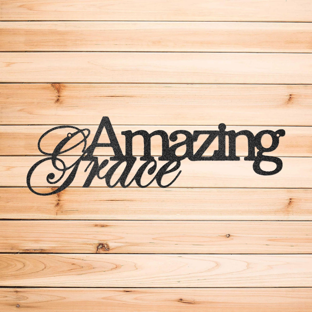 Amazing Grace Steel Wall Sign Art Metal Kitchen Nursery Bedroom Church Chapel Housewarming Wedding Anniversary Christian Gift Decorations